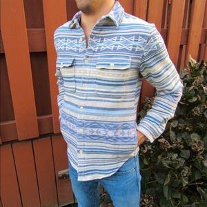 Southwestern Blanket Blue Overshirt